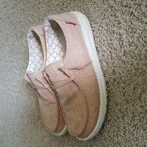 Hey Dude Wendy Sparkling Metallic Canvas